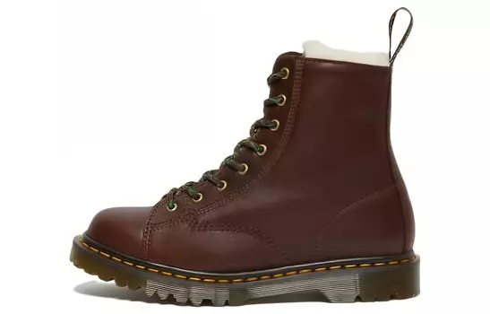 Ботинки женские красно-коричневые Dr.Martens