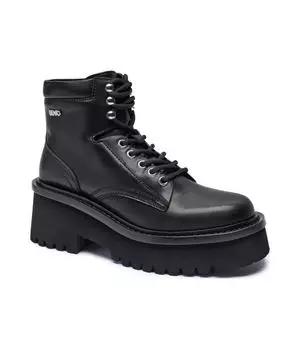 Ботинки женские Liu Jo Flair кожаные высокие на платформе, черный