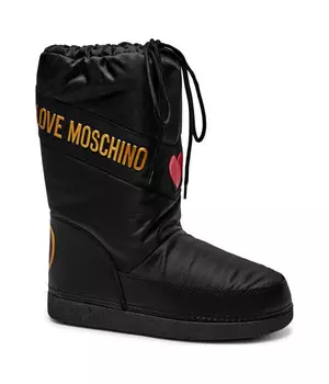 Ботинки женские Love Moschino зимние дутые, черный