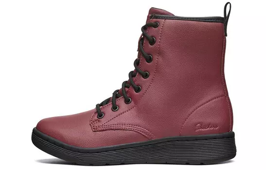 Ботинки женские низкие бордовые Skechers