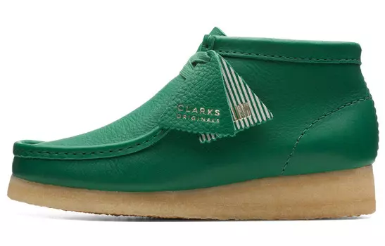 Ботинки женские Originals WALLABEE, зеленые Clarks