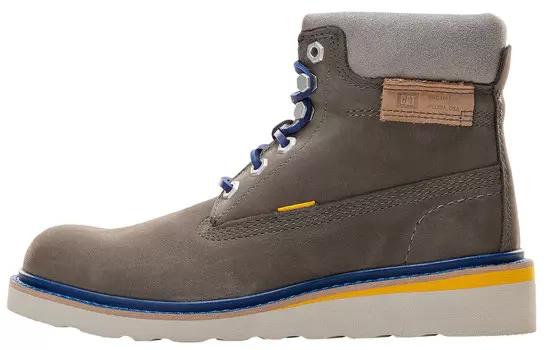 Ботинки женские серо-синие Cat