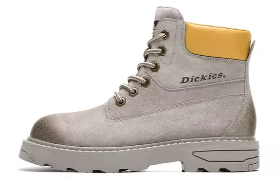 Ботинки женские серо-желтые пудровые Dickies