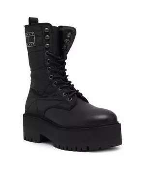 Ботинки женские Tommy Jeans высокие на платформе, черный