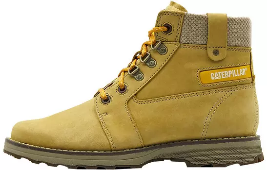 Ботинки женские высокие желтые Cat