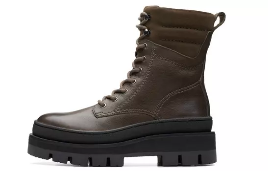 Ботинки женские зеленые Clarks