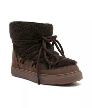 Ботинки зимние Inuikii фигурные, коричневый