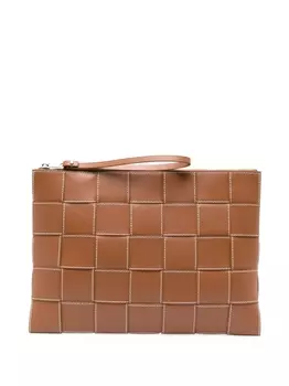 Bottega Veneta большой клатч Cassette, коричневый