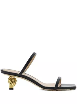 Bottega Veneta босоножки Knot, черный
