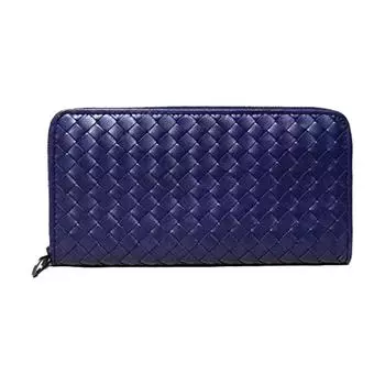 Bottega Veneta Кошелек из коровьей кожи унисекс синего цвета