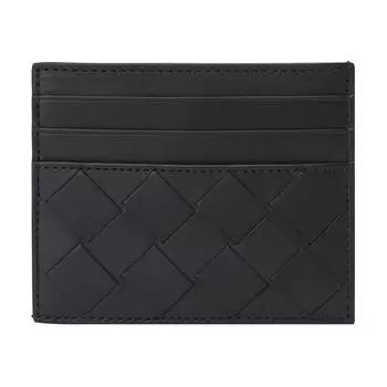 Bottega Veneta Кошелек из коровьей кожи, держатель для карт, унисекс, черный