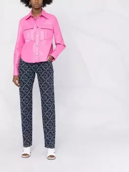 Bottega Veneta кожаная рубашка, розовый