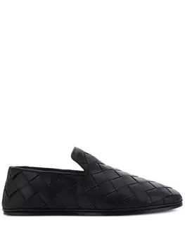 Bottega Veneta лоферы Sunday с плетением Intrecciato, черный