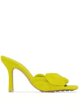 Bottega Veneta махровые мюли, зеленый