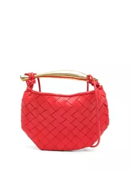 Bottega Veneta мини-сумка через плечо Sardine, красный