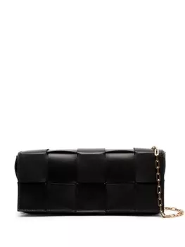 Bottega Veneta мини-сумка с плетением Intrecciato, черный