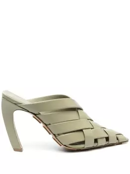 Bottega Veneta мюли Alfie, зеленый