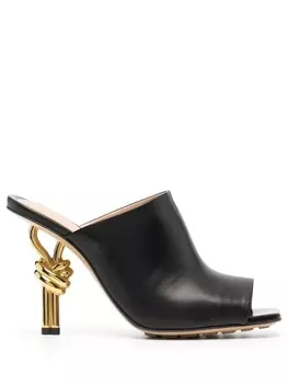 Bottega Veneta мюли на массивном каблуке, черный