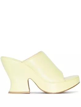 Bottega Veneta мюли Wedge 115, желтый