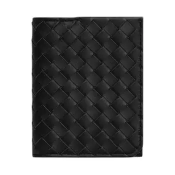 Bottega Veneta Мужской черный держатель карт из коровьей кожи