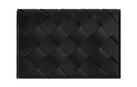 Bottega Veneta Мужской держатель карт из коровьей кожи, цвет: черный/красный, песочно-красный