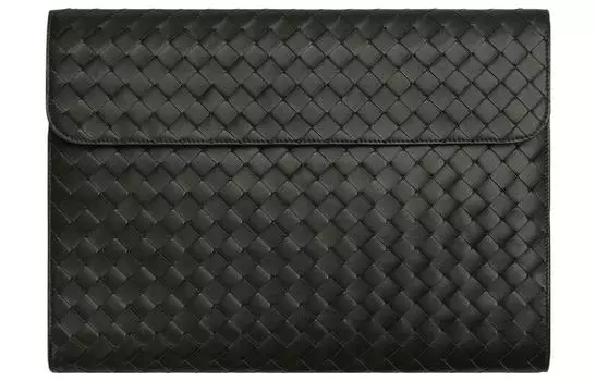 Bottega Veneta Мужской клатч из телячьей кожи Intrecciato, темно-зеленый