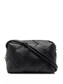 Bottega Veneta плетеная сумка через плечо, черный