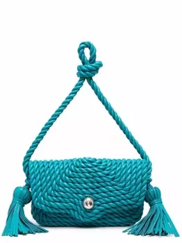 Bottega Veneta плетеная сумка на плечо Torchon, синий