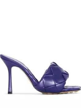 Bottega Veneta плетеные босоножки Lido 90, фиолетовый