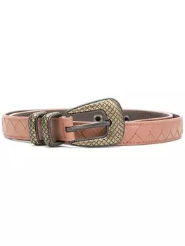 Bottega Veneta ремень 'Dahlia' с плетением intrecciato, розовый