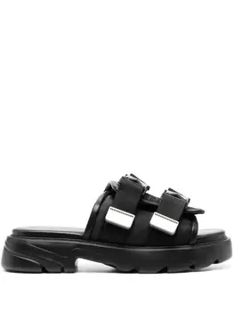 Bottega Veneta шлепанцы с пряжками, черный