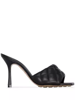 Bottega Veneta стеганые босоножки, черный