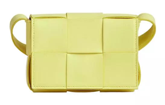 Bottega Veneta Сумка CASSETTE из овчины и тофу, сумка-подушка, сумка через плечо, мини-сумка через плечо, женская, ярко-желтая