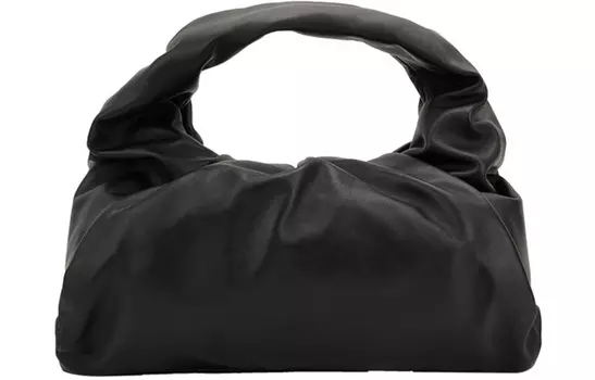 Bottega Veneta Сумка через плечо из коровьей кожи, черная, обычная женская