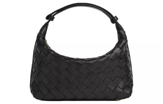 Bottega Veneta Сумка через плечо из коровьей кожи, женская, черная