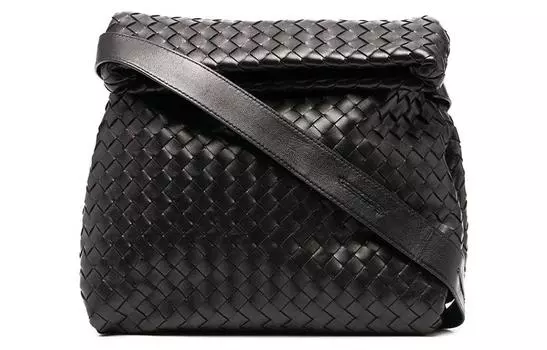 Bottega Veneta Сумка через плечо из кожи наппа, женская, черная