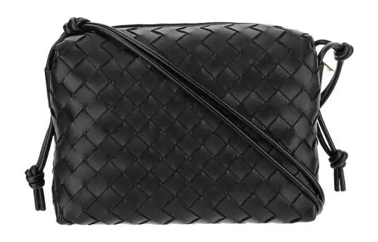 Bottega Veneta Сумка через плечо из овчины, женская, черная