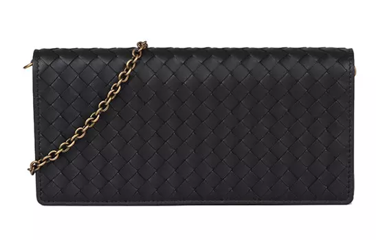 Bottega Veneta Сумка через плечо из овчины, женская, черная