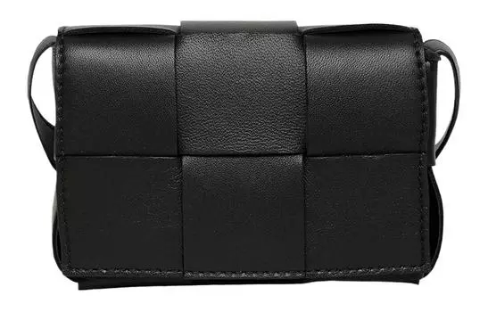 Bottega Veneta Сумка через плечо из телячьей кожи, женская, черная