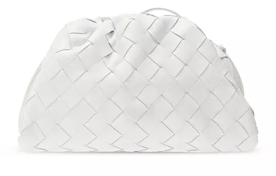 Bottega Veneta Сумка через плечо из телячьей кожи, женская, белая