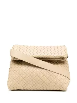 Bottega Veneta сумка через плечо с плетением Intrecciato, нейтральный цвет
