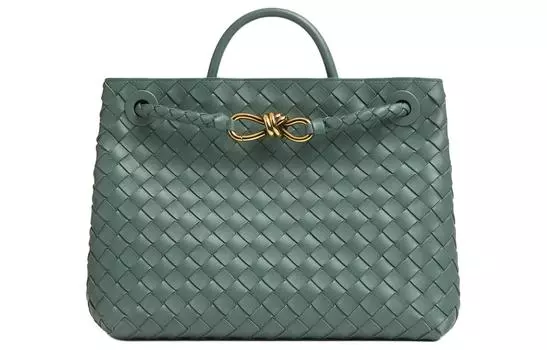 Bottega Veneta Сумка из овчины серии Andiamo, сумка через плечо, женская среднего размера, цвет алоэ вера, зеленый