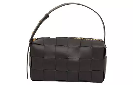 Bottega Veneta Сумка из зернистой телячьей кожи, женская, через плечо, черная