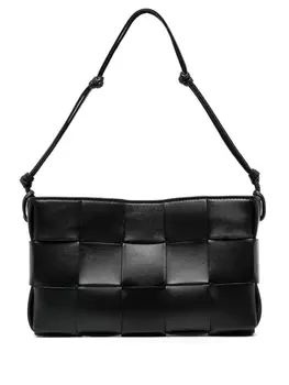Bottega Veneta сумка на плечо Cassette Intreccio, черный