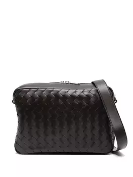 Bottega Veneta сумка на плечо с плетением Intrecciato, коричневый
