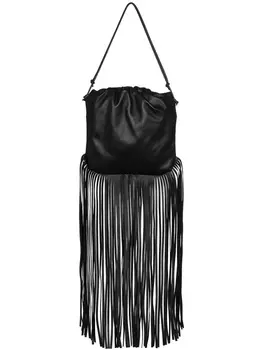 Bottega Veneta сумка на плечо The Fringe Pouch, черный