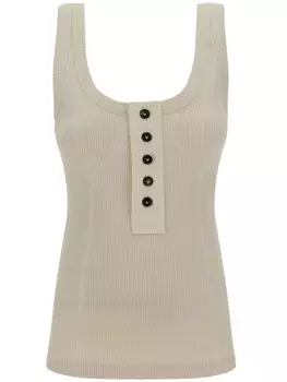 Bottega Veneta топ в рубчик, нейтральный цвет