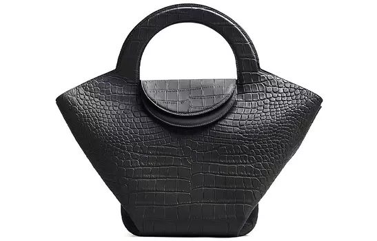 Bottega Veneta Женская кожаная сумка черного цвета