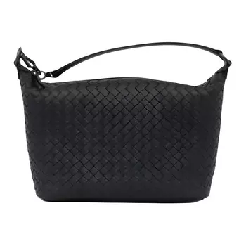 Bottega Veneta Женская кожаная сумка на одно плечо, черная