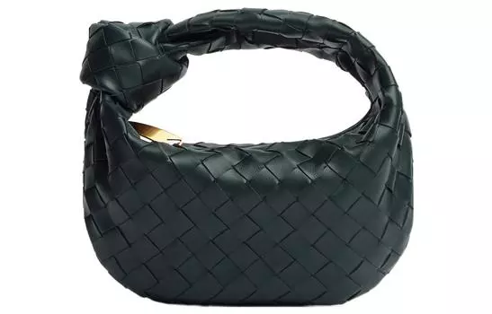 Bottega Veneta Женская мини-сумка JODIE из овчины, чернильно-зеленого цвета